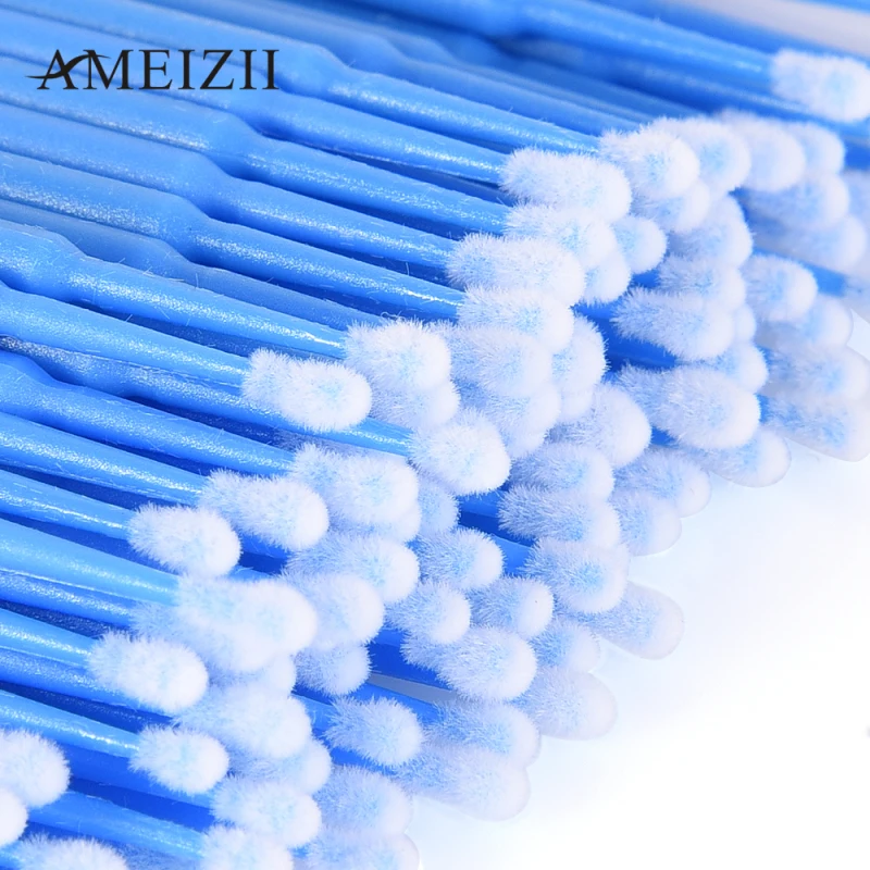 

HEALLOR 100PCS Cotton Swab Ear Cleansing Cosmetic Silicone Buds Swabs Sticks Eyelash Extension Tools Mascara Applicator Brush