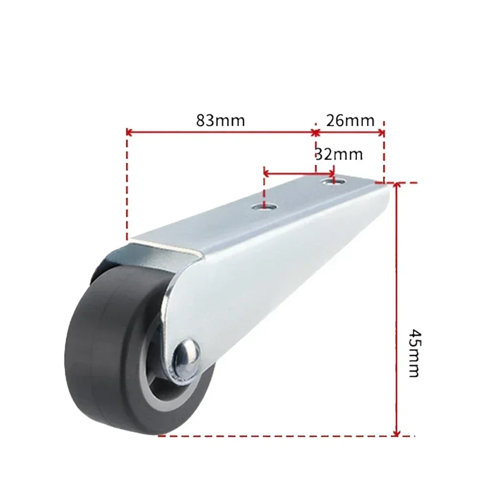 1pcs Telescopic Mobile Wheels Table Load-bearing Pulley Guide Furniture Moving Accessories Silent Right Angle Directional Roller