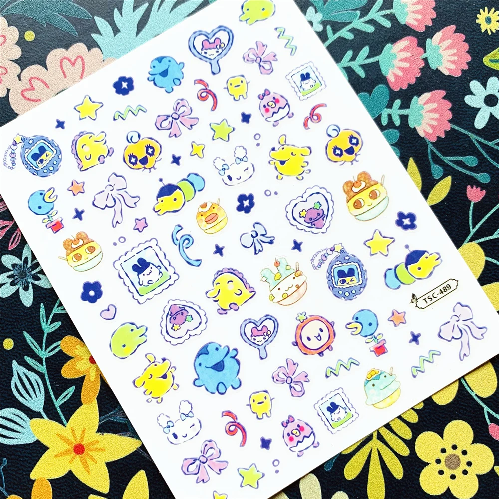 TSC-498 Cartoon clown series 3d nail art stickers decal template diy nail tool