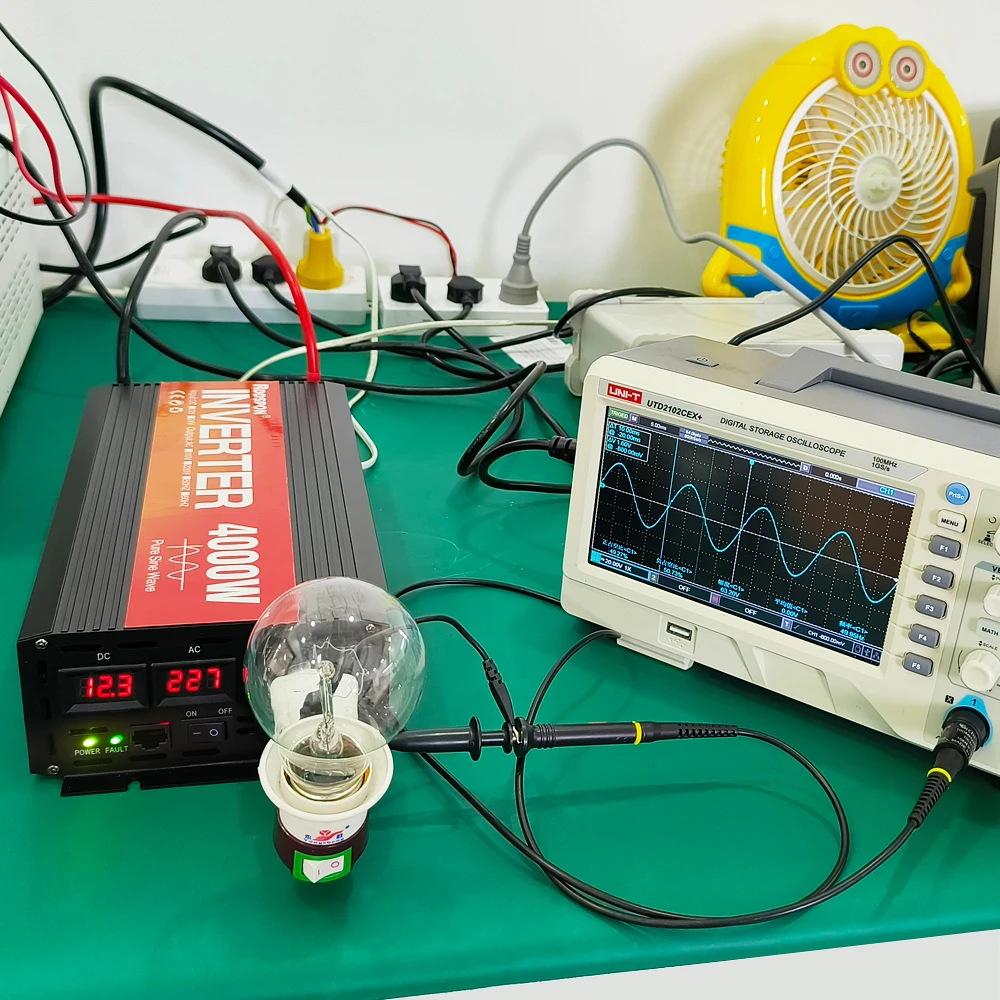 RDDSPON 순수 사인파 인버터 4000W 3000W DC 12V 24V 48V 60V에서 AC 220V 50Hz 60Hz 전력 변환기 태양광 자동차 인버터 변환기