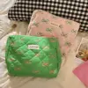 Green Pink Contrasting Bow Makeup Bag Large Capacity Portable Travel Toiletry Bag Storage Bag 5