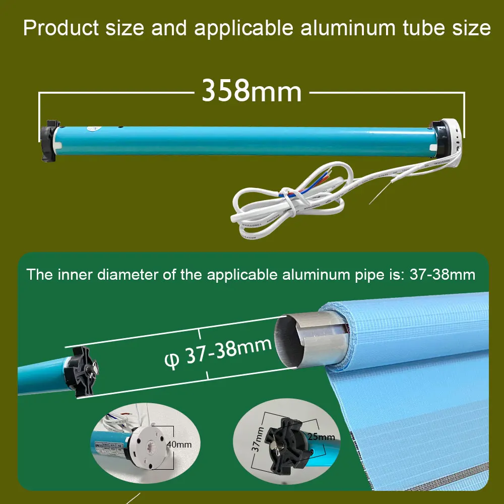 محرك ستائر ذكي WiFi أنبوبي