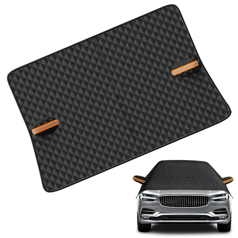 

Автомобильный Магнитный чехол для лобового стекла, ветрозащитная защита на окна автомобиля для снега с магнитными и светоотражающими полосками, зимний автомобиль