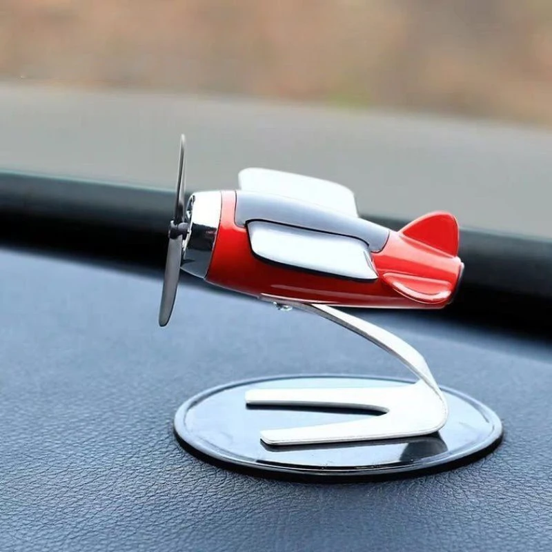 Solar Airplane Car Decoration Interior Accessories Desktop Ornament Gift