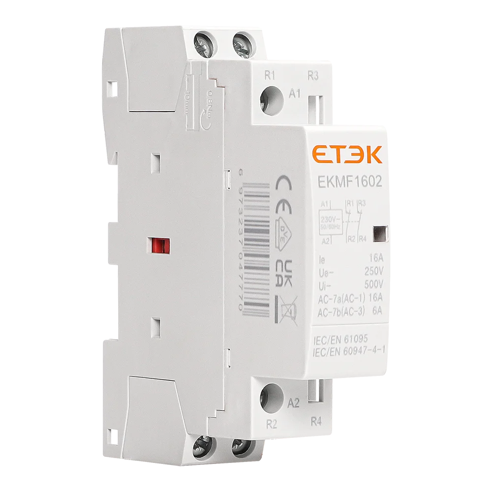 ETEK Din Rail Household Modular AC Contactor 220v Single Phase 2P 2no 2nc 1no 1nc 25A 20A 16A For Automation EKMF