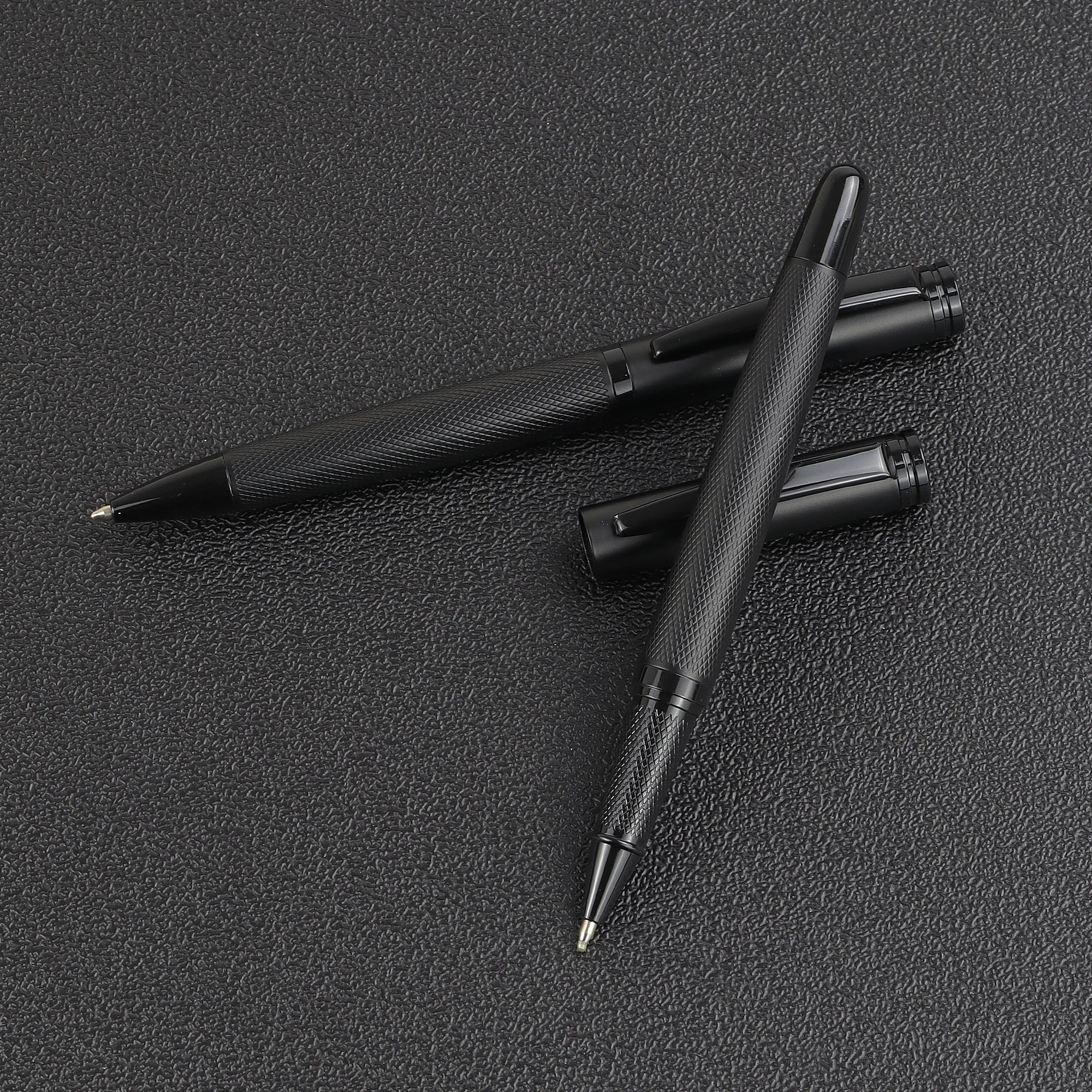 1 Set/2Pcs -Including 1 Ballpoint&Rollerballpen,Luxury Design, High-Quality, Ideal for Gifting and Personal Use-Black Ink 2
