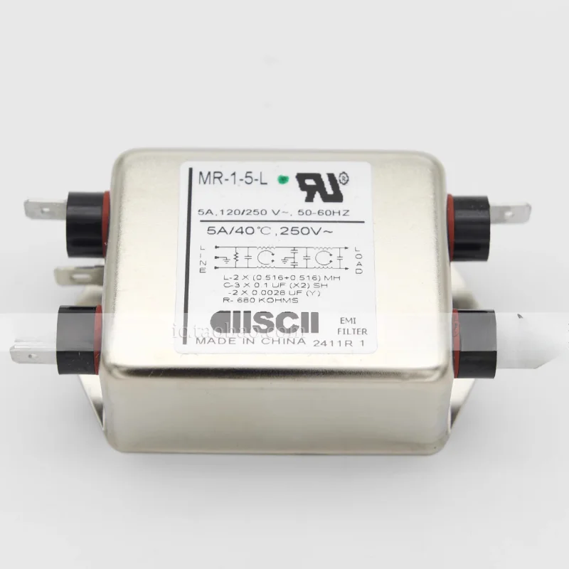 5ER1 R series F7185 6609031-9 Corcom 5A UL CSA VDE anti-interference filter