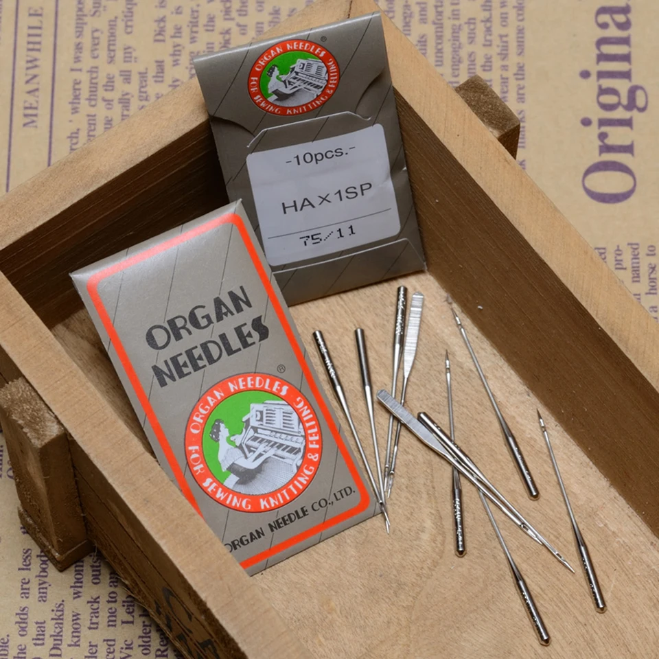 20 Pack Organ Stretch Sewing Machine Needles - Chrome Plated 80/12 Size For Elastic Fabrics