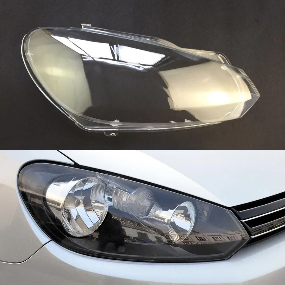 Phare avant transparent pour voiture, abat-jour transparent, couvercle de  coque de lampe de sauna, masque de lentille pour VW Golf 6, MK6, GTI, R,  2010-2014 - AliExpress