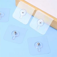 5pcs Seamless Screw Patches, No Drilling, Waterproof, Durable Wall Storage Hooks, Self-adhesive Hooks for Mural Photo Frames 1