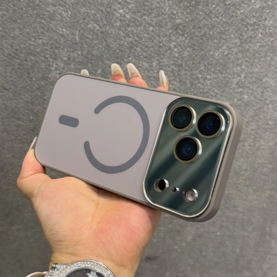 Matte Electroplating Magsafe Magnetic Case with All-Inclusive Lens Film Cover