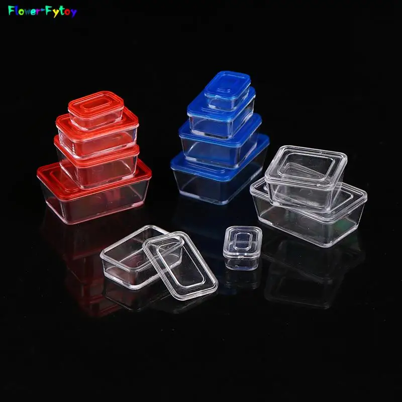 1/4pcs 1/12 Dollhouse Mini Fresh Keeping Box Lunch Box Model Kitchen Tableware Decoration 5