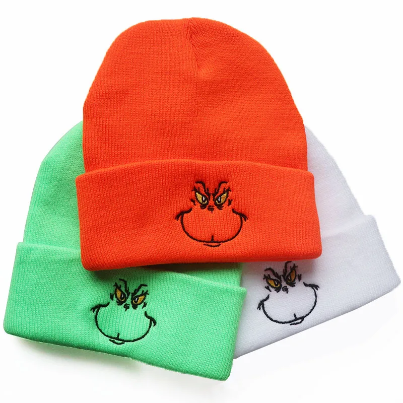 

Anime Cartoon Cosplay Embroidered Knitted Hat Pullover Warm Hat Hip Hop Halloween Props Accessories Gifts Hat