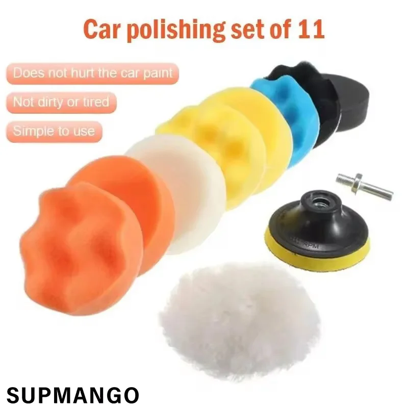 3 Inch Car Polishing Kit Polish Pad Car Polishing Pad Abrasive Disc Sponge Foam Pads Polisher For Headlight Refurbish car polishing pad car polish pad polishing sponge set car polisher car polishing sponge polishing wheel disc polishing wheel kit