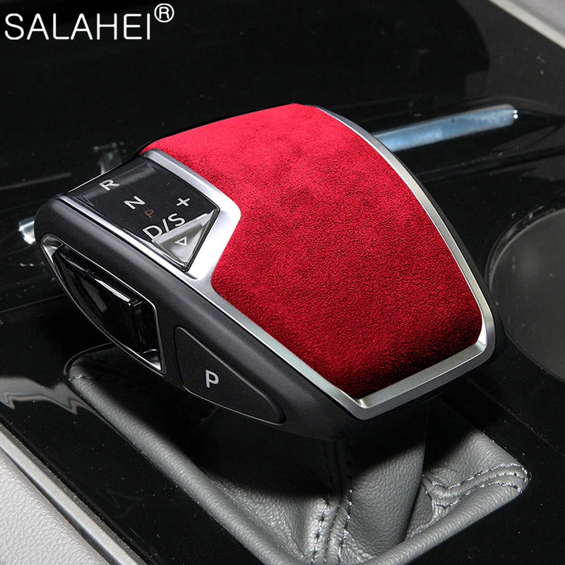

For Volkswagen Touareg 2019 2020 2021 2022 Gear Lever Stick Shift Knob Cover Shell Suede Auto Trim Accessories Interior Decals