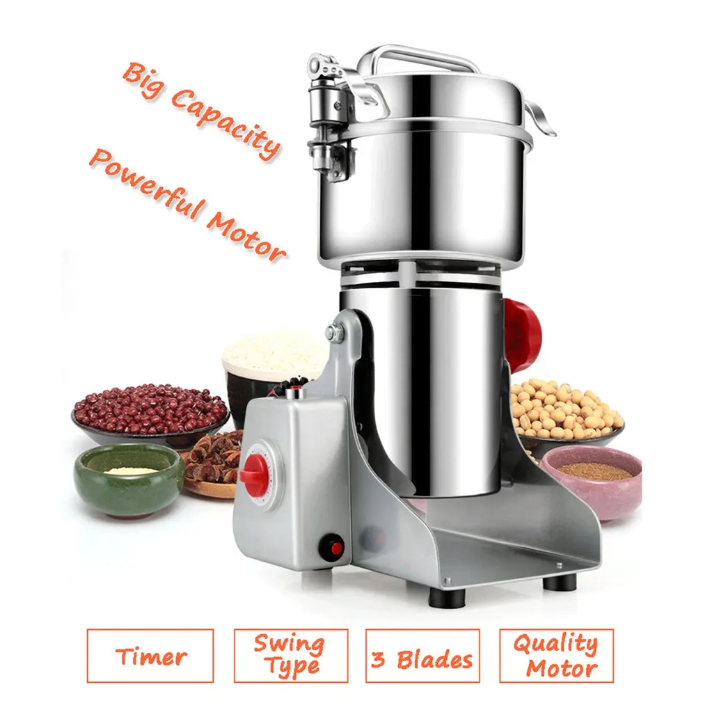 

700g Grains Spices Hebals Cereals Coffee Dry Food Grinder Mill Grinding Machine Gristmill Flour Powder crusher