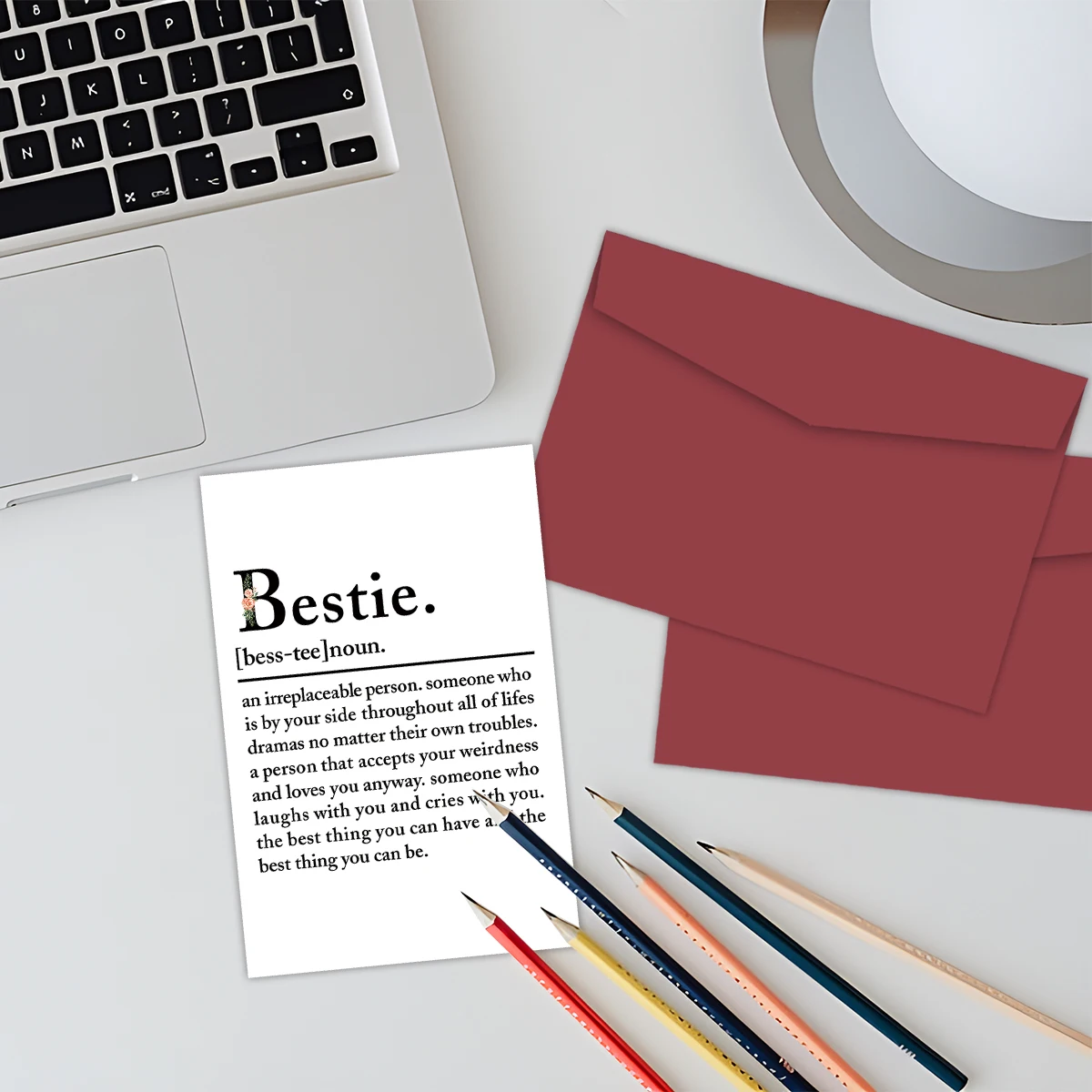 1 x lustige Geburtstagskarte für beste Freundin, Bestie-Definition-Karte, BFF-Grußkarte, Bestie-Schwester-Freundschaftskarten für Frauen, Mädchen – Detail 6