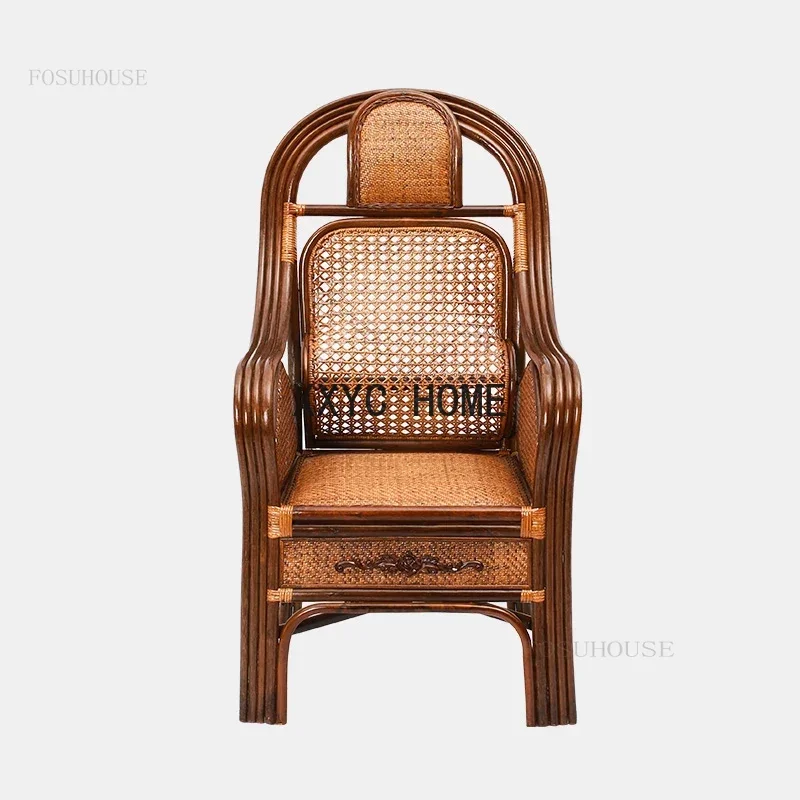 

Современные домашние обеденные стулья, подлокотник из ротанга для ресторана, одинарный стул, удобное офисное кресло для отдыха в стиле ретро
