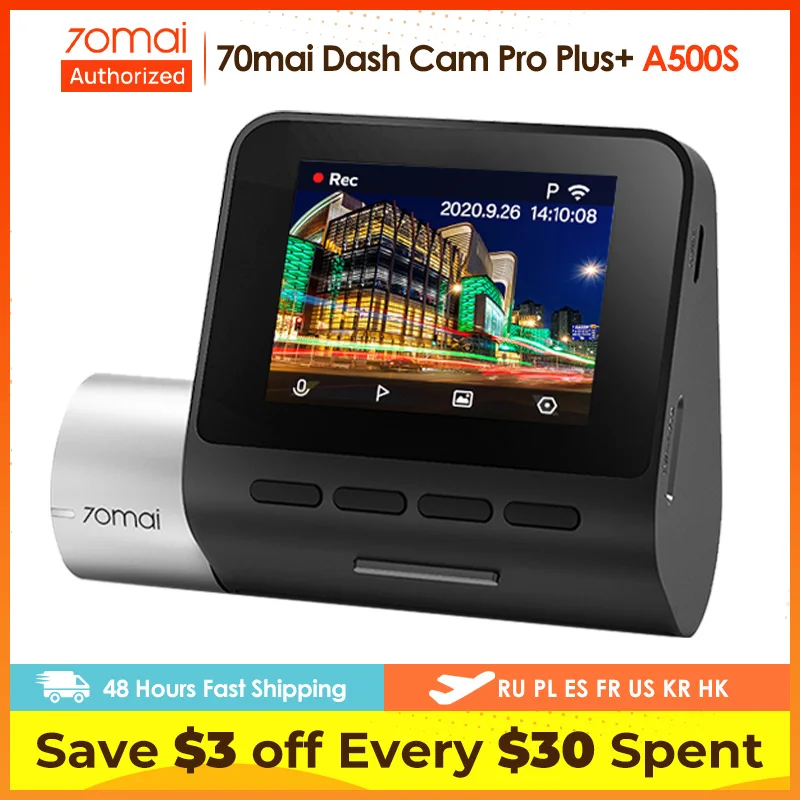 70mai Dash Cam A500S Ultra Full HD Dual-channel Optional, 11/25/2022