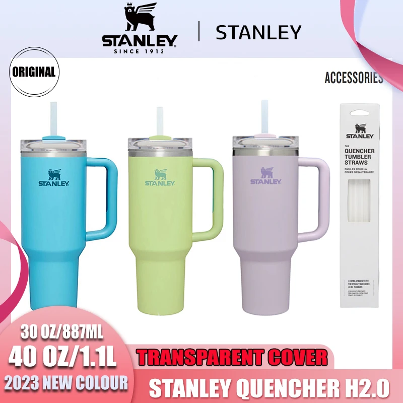 New Stanley 30oz/887ml STRAW CUP Tumbler Leopard with Straw Lids Stainless  Steel Coffee Termos Cup Car Mugs Vacuum Cup - AliExpress