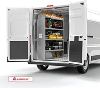 SH-6005 Steel Mid/High Roof Van Shelving Storage System Fits Transit, NV, Promaster and Sprinter,Van Shelving Units 2