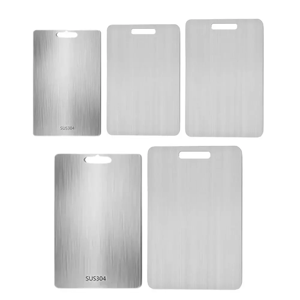 Board Kitchen Titanium Cutting Boards For Stainless 304 Steel Thickened Double-Sided Food Grade Portable Fruit Meat Chopping