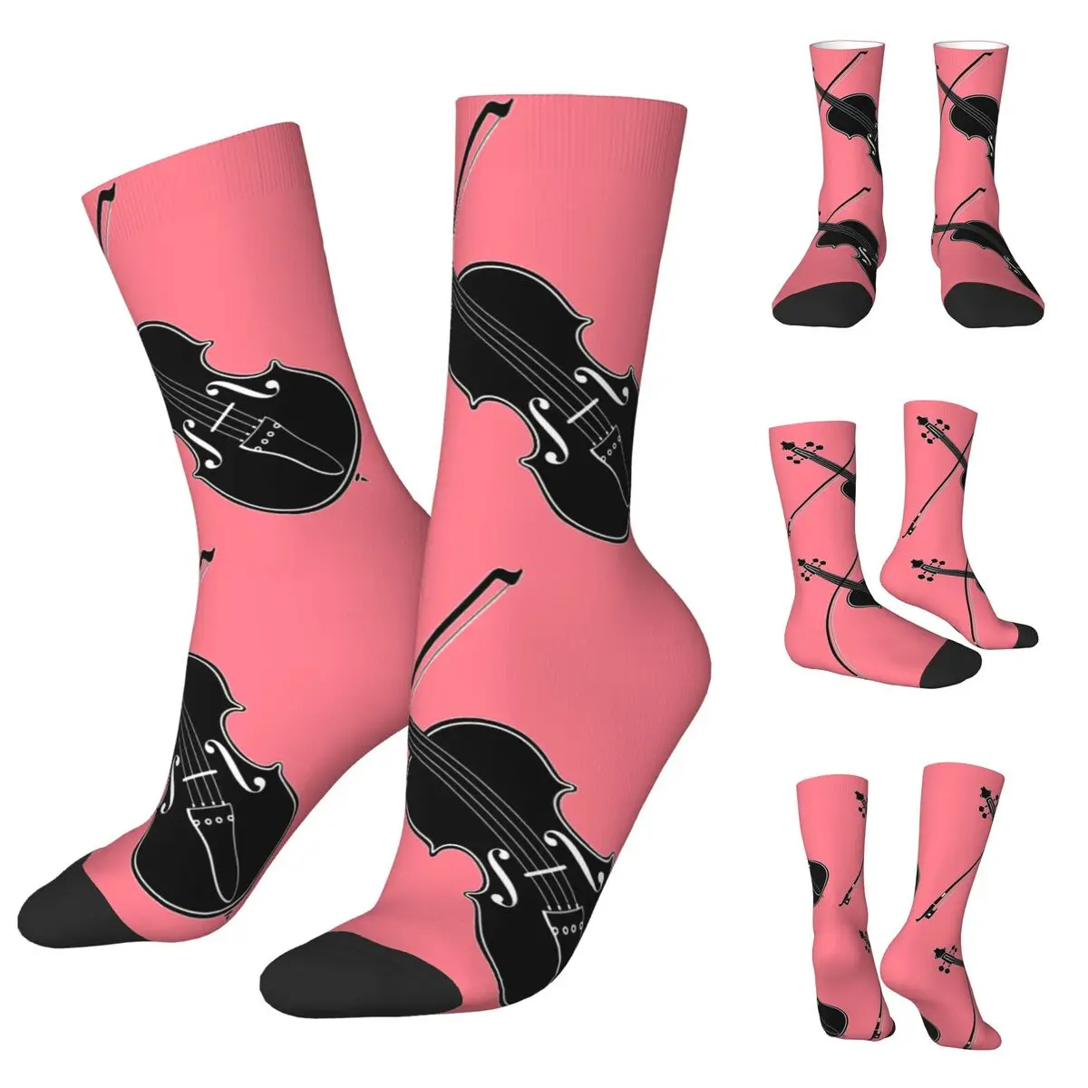 Electric Guitar Violin Music Men Women Socks,Motion Beautiful printing Suitable for all seasons Dressing Gifts