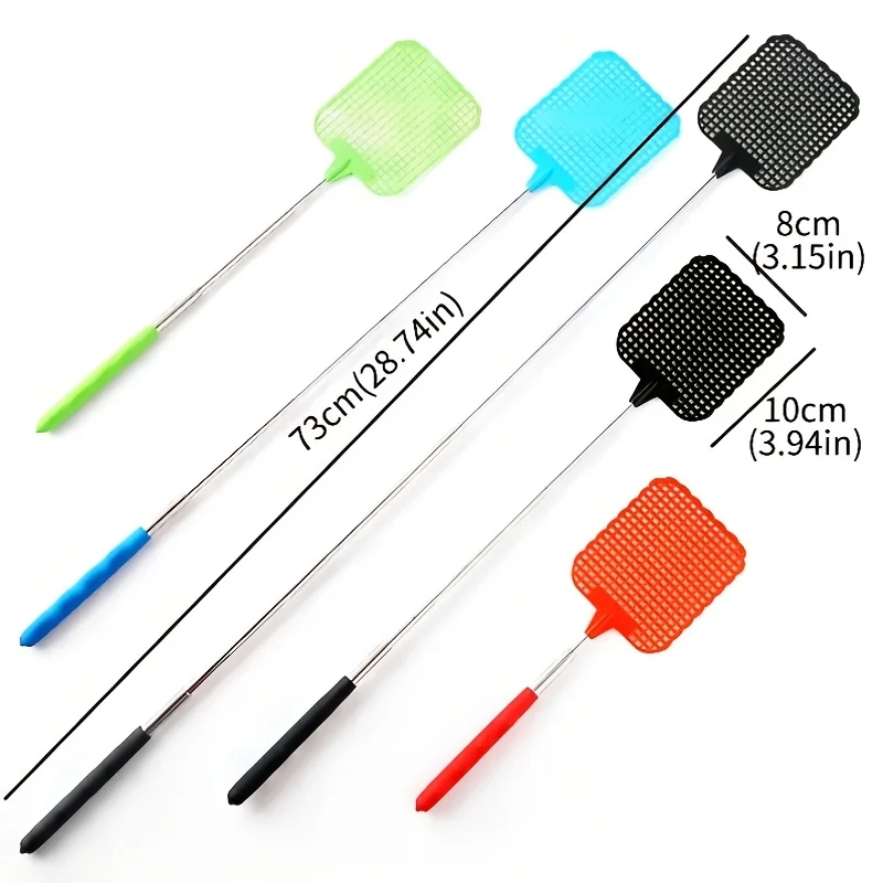 Description Picture 3 of itemA telescopic elongated mini fly swatter irons folding to catch flies mosquitoes plastic fly swatters