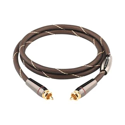 Premium Silver Plated RCA HiFi Audio Cable for Speakers and Subwoofers (RCA Coaxial Cable)