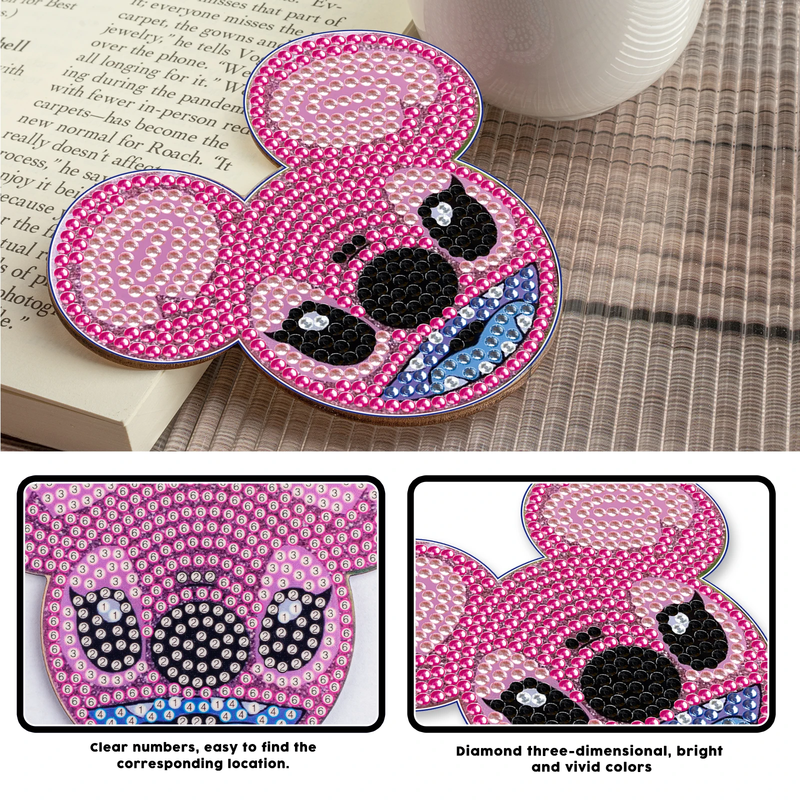 DIY Diamond Painting Coasters Kit Diamonds Cup Mat Cartoon Mickey (MZ0 –  everydayecrafts