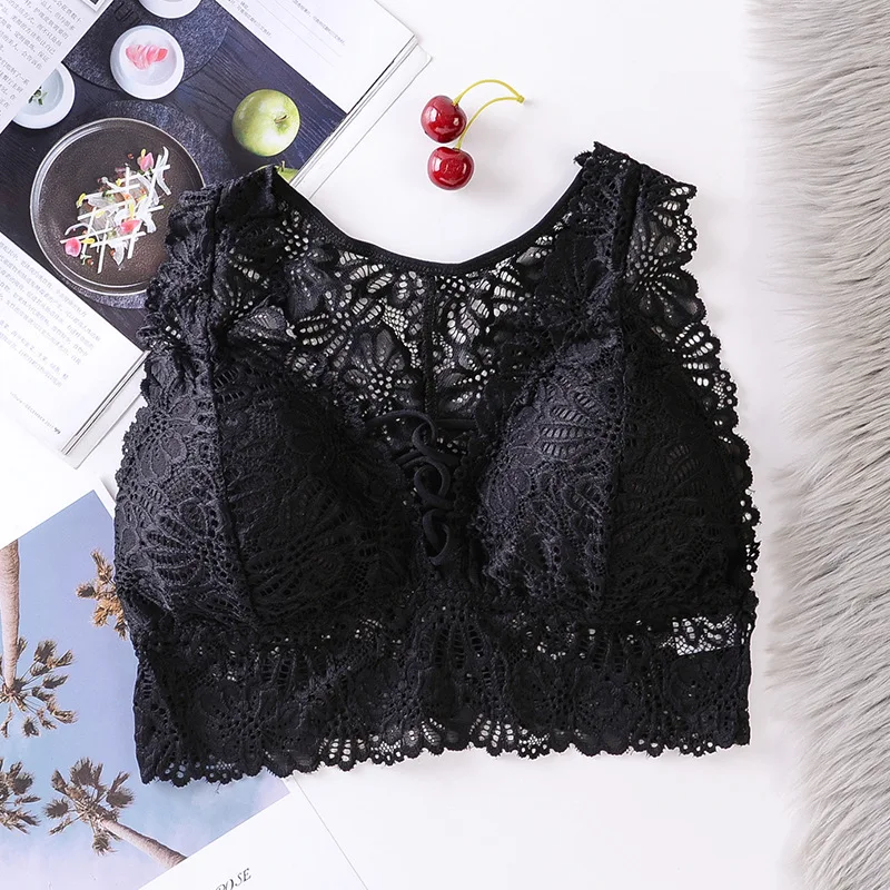 Lace Bralette Sexy Bras For Women Floral Lace Underwear Deep V Transparent  Bra Backless Brassiere Lingerie Push Up Bra - Price history & Review, AliExpress Seller - Fenland Clothes Store