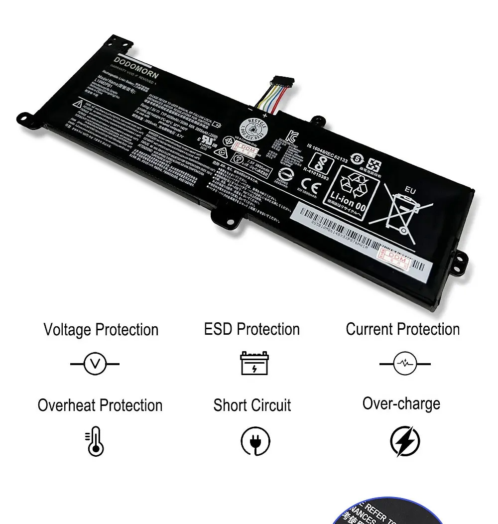 DODOMORN-Bateria do portátil para Lenovo IdeaPad, L16M2PB1,
