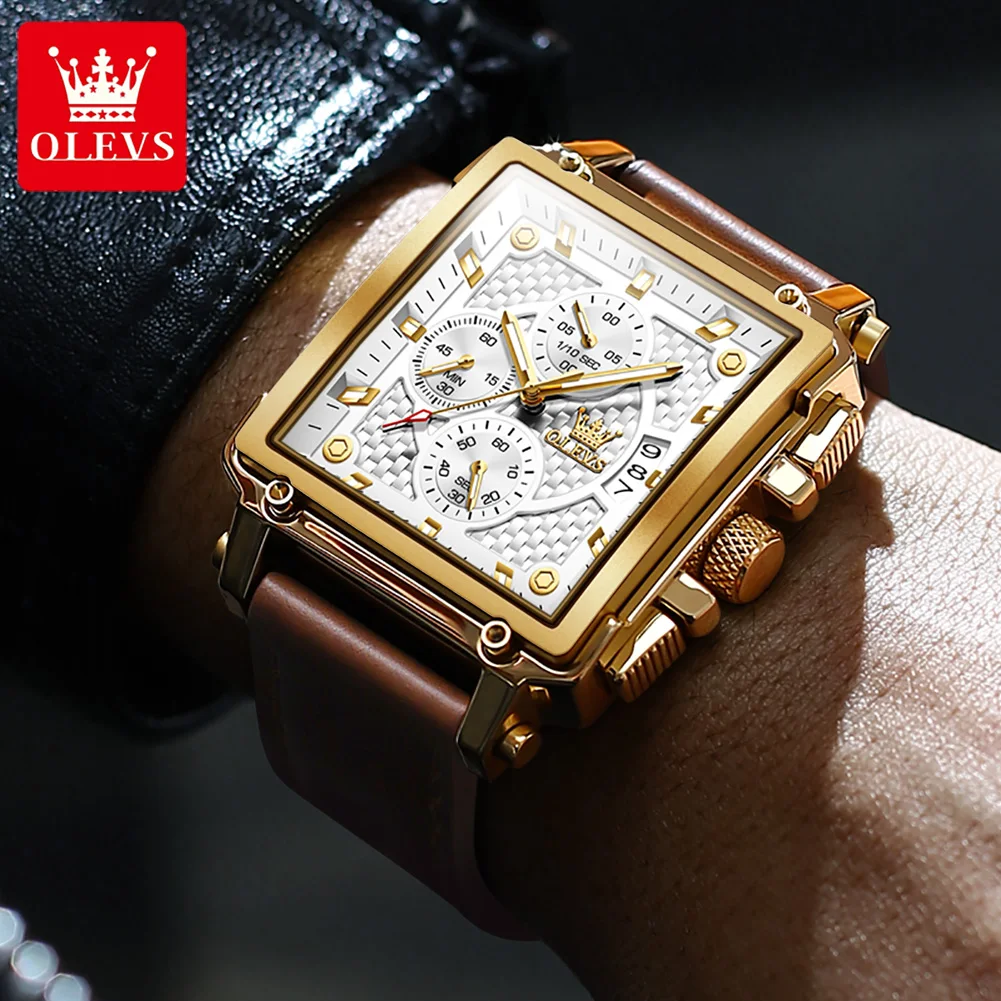 Olevs Mens Watch With Large Date Display Men's Wrist Watches