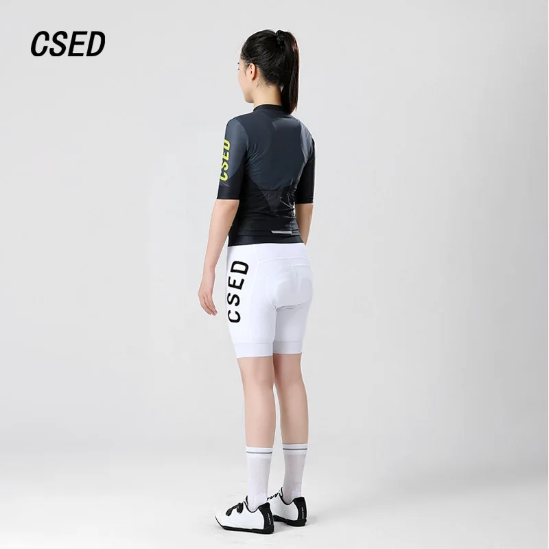 Cycling Jersey Women Short Sleeved Bike Clothing Full Zipper Breathable Soft