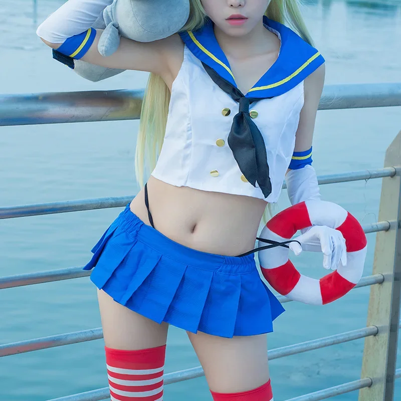 Kantai Collection Shimakaze Sailor Uniform Cosplay Costume