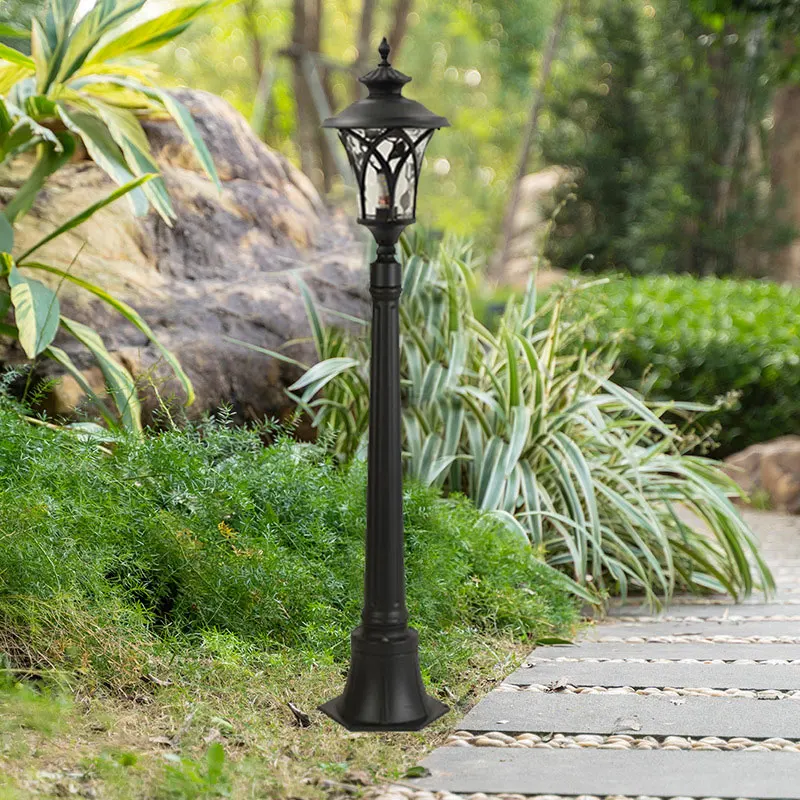 LED 방수 야외 가로등, 공원, 잔디밭, 빌라, 정원, 마당용 미니멀 디자인 (대략) 110cm