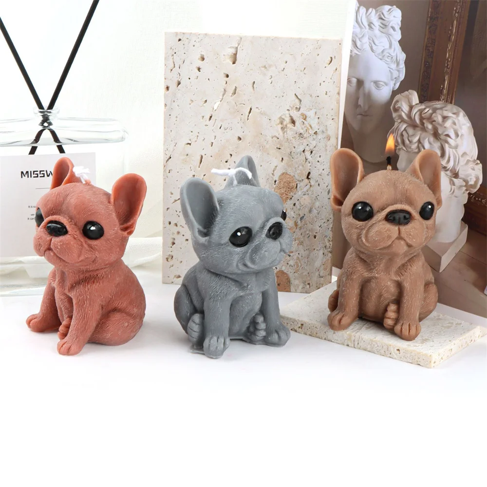 10cm Pet Dog Silicone Molds Standing Animal Dog Plaster Chocolate Mold  Scented Candle Handmade Soap Mold - AliExpress