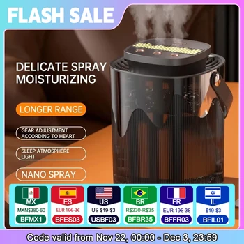 New Creative Humidifier Household Atomizer 3L Large Capacity Three Jet USB Silent Desktop Bedroom Dormitory Office Night Light