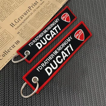 Portachiavi da Pilota per Moto e Auto, Nuovo Portachiavi Ricamato alla Moda per Zaino, Portachiavi Moto Ducati