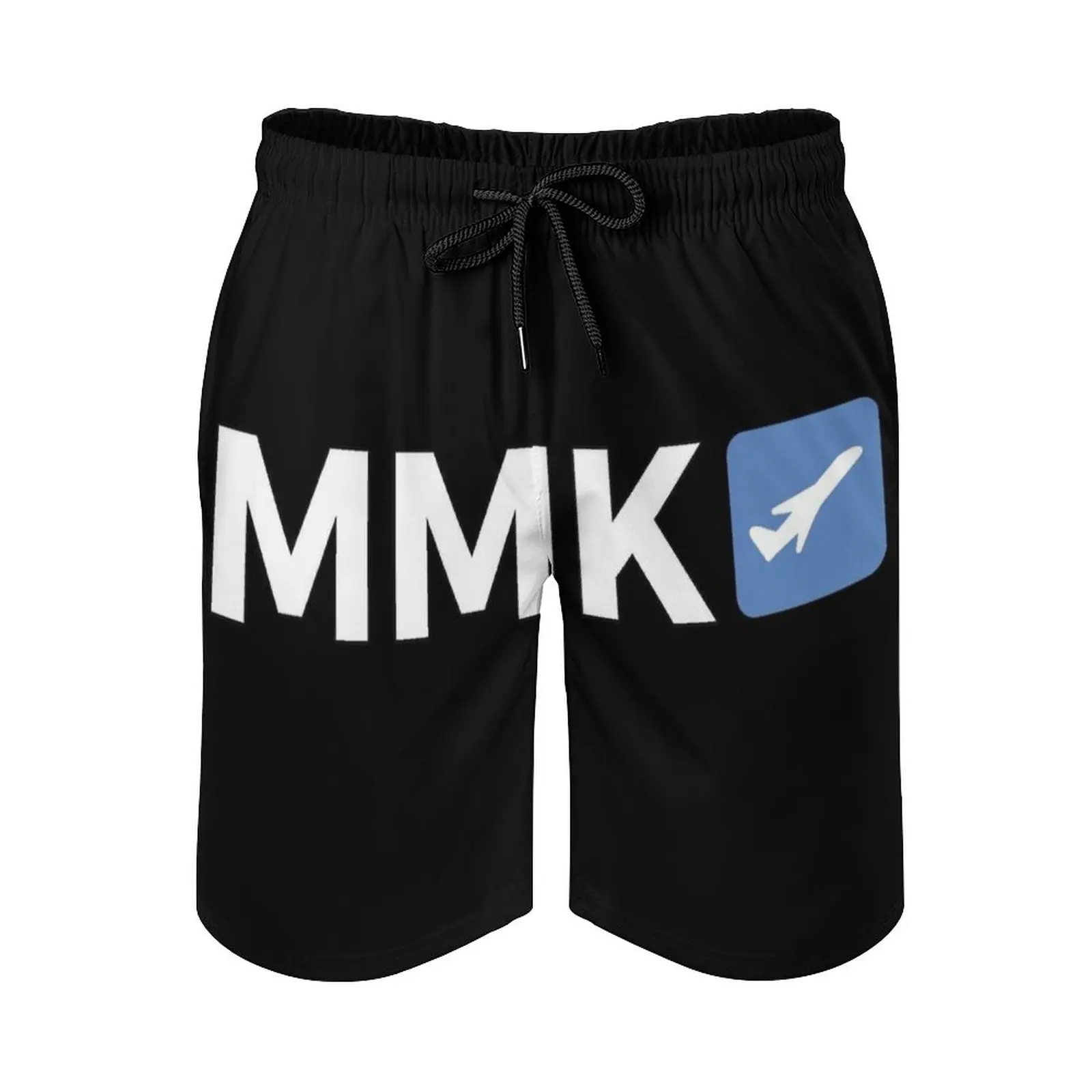 Murmansk Airport Men'S Beach Shorts Swim Trunks With Pockets Mesh Lining Surfing Murmansk Mmk Airport Мурманск Russia Avia