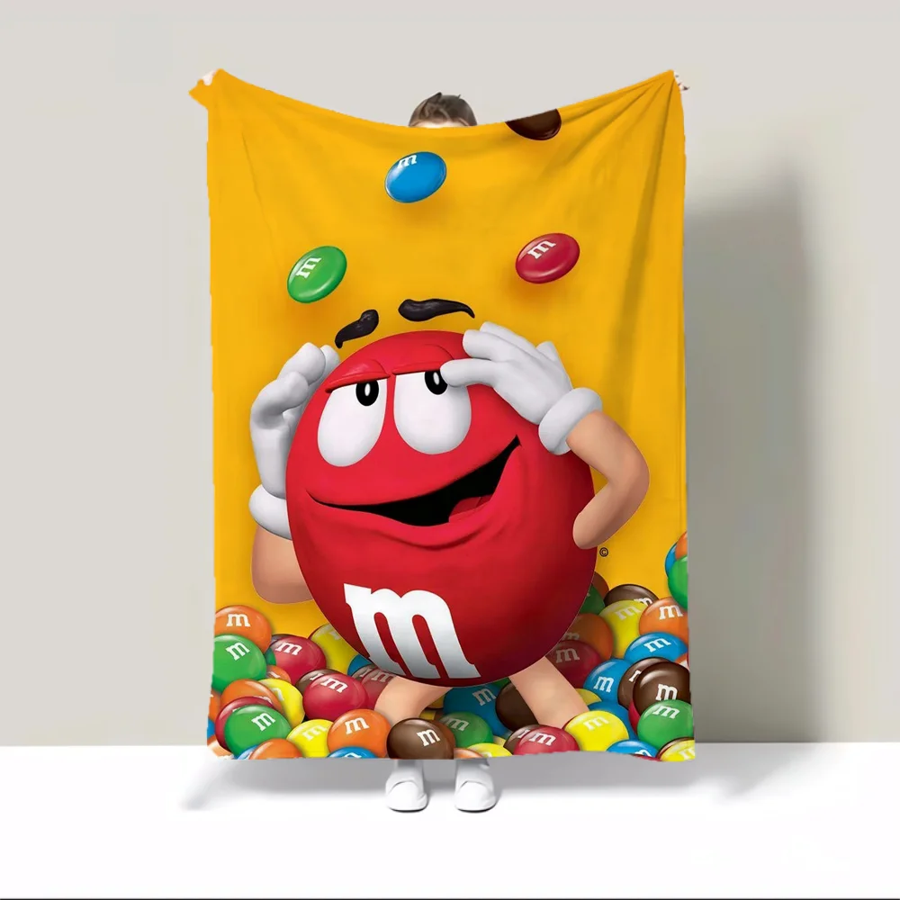 M&M's Home Interior Character Blanket 150x200 Custom Blankets Characters Knitted Plaid Microfiber Bedding Beach Towel Bed Throw 2