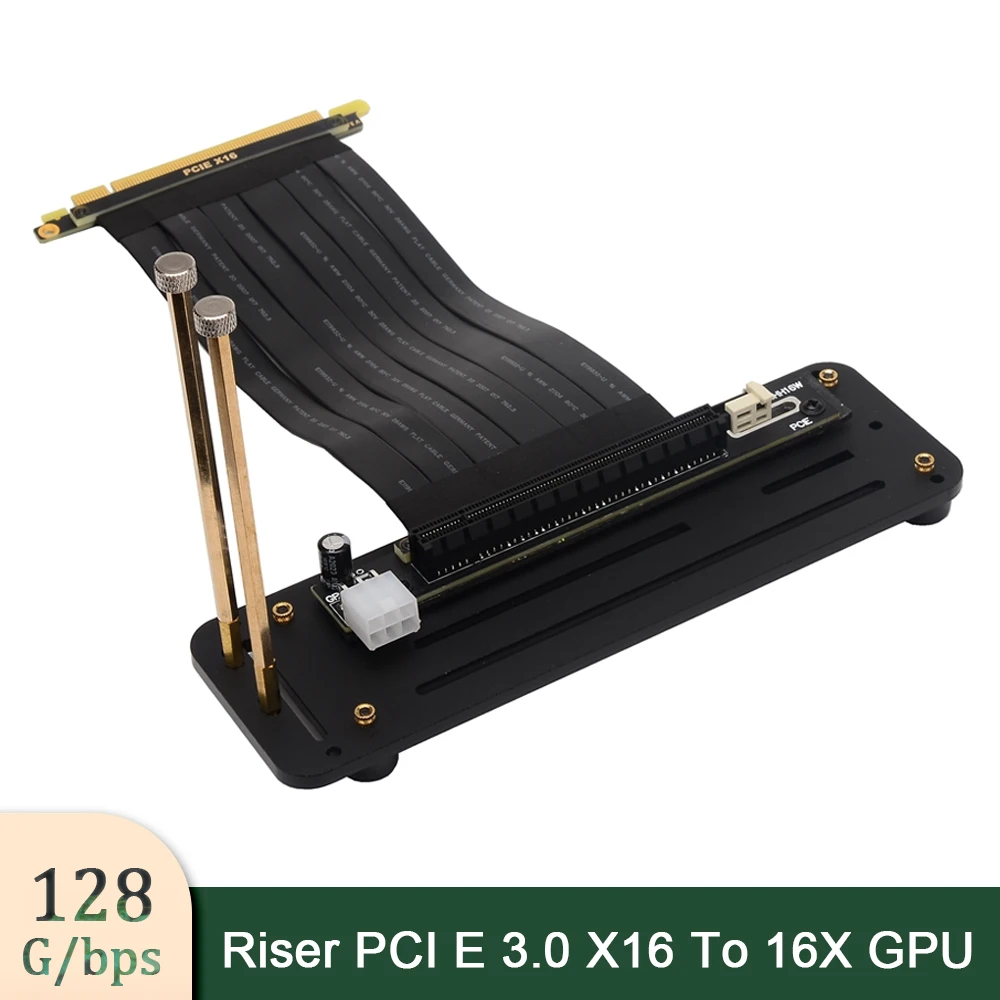 Riser Pci E 3.0 X16 A 16X Gpu Scheda Grafica Eth Mining Extension Cable 6Pin Power Vertical Graphics Card Base Kit Per Rtx 3060