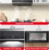 GLOMJK12S2SWN10 Low Profile Over The Range Microwave Hood Combination Steam & Sensor Cooking, 11 Power Levels, 1.2 Cu Ft, 5