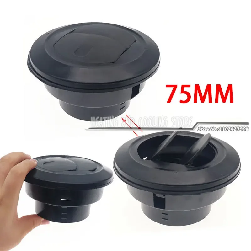75mm Air Vent Outlet flat Heater Air Heater Ducting For Webasto Eberspacher Parking 75mm Car Outlet Vent