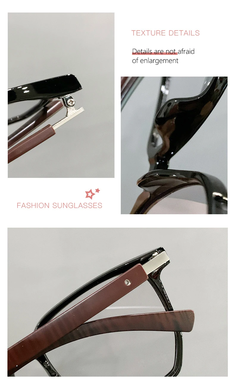 Lichtempfindliche farbwechselnde Anti-Blaulicht-Polygonale Kurzsichtigkeitsbrille mit großem Rahmen 6023 – Detail 3