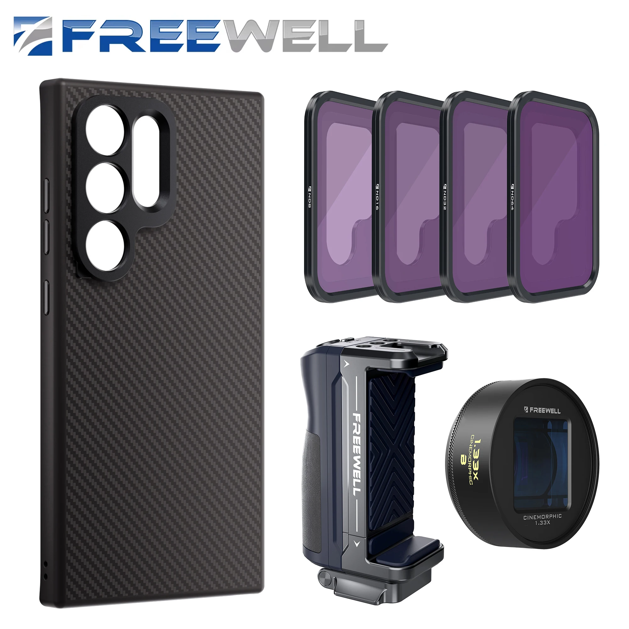 Samsung Filmmaker Kit 17MM Mount Phone Case and 1.33x Anamorphic Lens Selfie sti