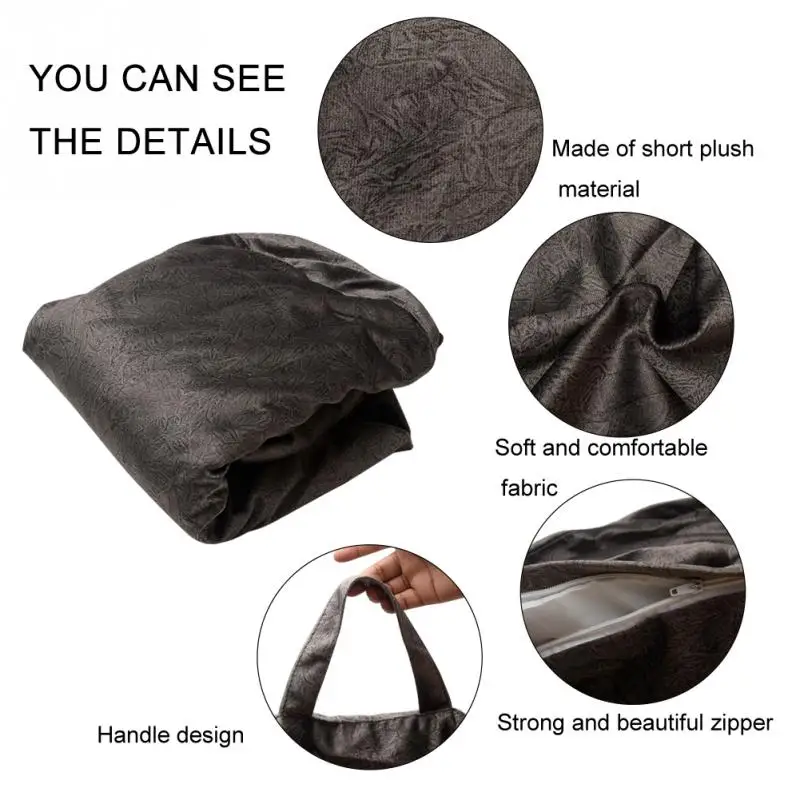 Bedroom Office Home Large Soft Without Filling Dustproof Furniture Parts Bean Bag Chair Cover Adult Kids Living Room Washable