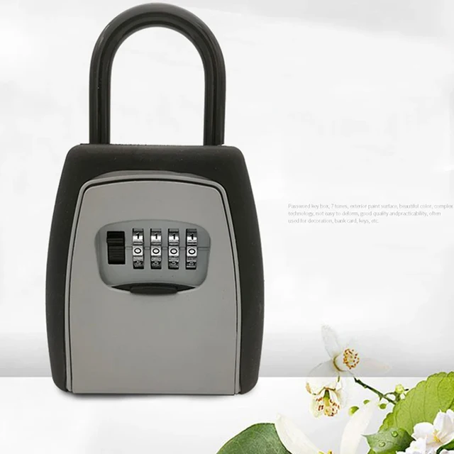 Key Storage Lock Box Safe Box Keys Storage Box Padlock Use Password Lock Alloy Material Keys Hook Security Organizer Boxes 6