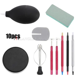 Professional Watch Repair Kit with Rubber Blower, Dust Protection Pads, Precision Needle Pen, and Cleaning Brush (10PCS)