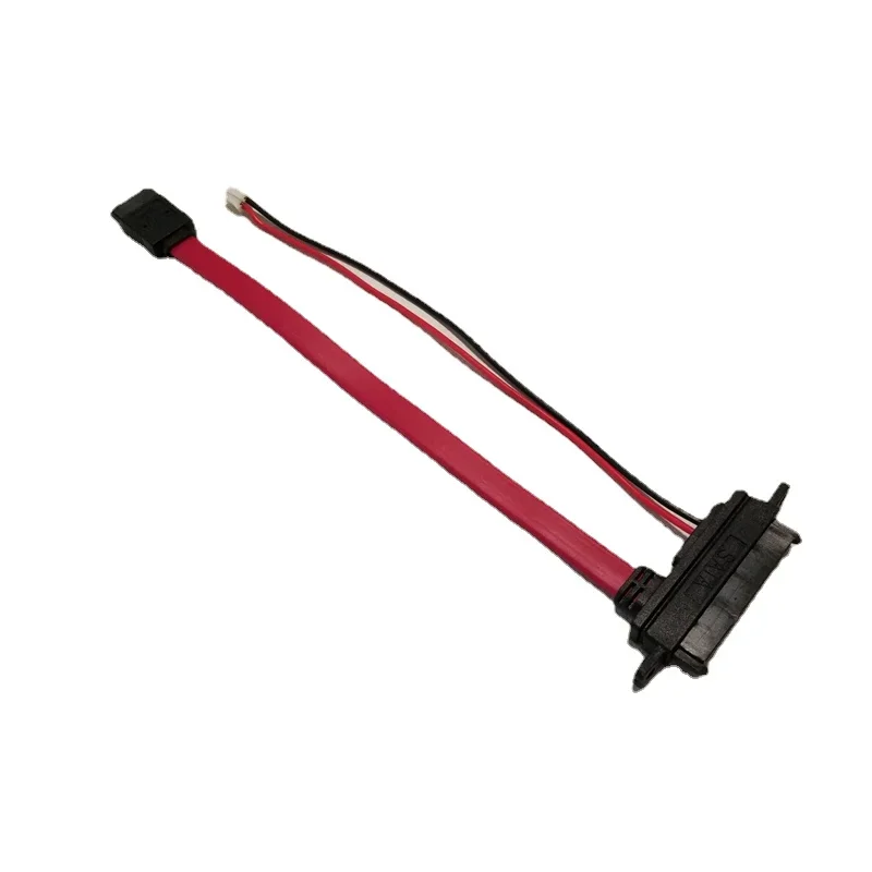 SATA 22Pin to 7Pin & 2Pin IDE Hard Drive Data Power Cable 7+15Pin Adapter Red 20cm